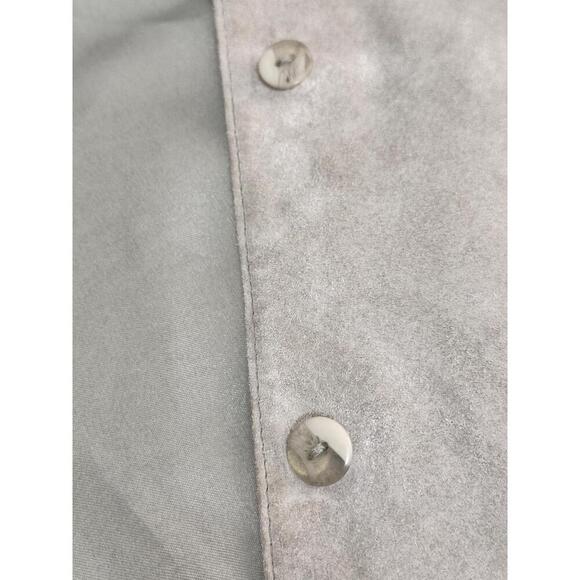 Terry Lewis Sage All Leather Floral Embroidery    suede Jacket and skirt 1X - Picture 10 of 16